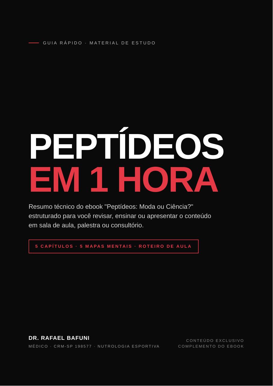 Capa do material Peptídeos em 1 hora, do Dr. Rafael Bafuni