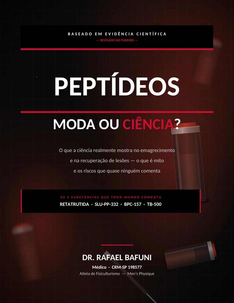 Capa do material Peptídeos: moda ou ciência?, do Dr. Rafael Bafuni